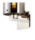 Ghent Single Switched Wall Lamp 1 Light E27 Polished Nickel/Black/Smoke Fade Glass-6