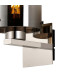Ghent Single Switched Wall Lamp 1 Light E27 Polished Nickel/Black/Smoke Fade Glass-7