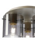 Hudson 41cm Round Ceiling Flush 3 Light Flush Fitting E27 Beige Stone/Smoke Narrow Line Glass-5