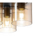 Hudson 41cm Round Ceiling Flush 3 Light Flush Fitting E27 Dark Grey/Amber Narrow Line Glass-6