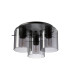 Hudson 41cm Round Ceiling Flush 3 Light Flush Fitting E27 Dark Grey/Smoke Narrow Line Glass-4