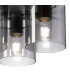 Hudson 41cm Round Ceiling Flush 3 Light Flush Fitting E27 Dark Grey/Smoke Narrow Line Glass-6