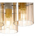 Hudson 41cm Round Ceiling Flush 3 Light Flush Fitting E27 Beige Stone/Amber Wide Line Glass-6