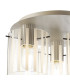Hudson 41cm Round Ceiling Flush 3 Light Flush Fitting E27 Beige Stone/Frosted/Clear Wide Line Glass-5