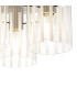 Hudson 41cm Round Ceiling Flush 3 Light Flush Fitting E27 Beige Stone/Frosted/Clear Wide Line Glass-6