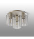 Hudson 41cm Round Ceiling Flush 3 Light Flush Fitting E27 Beige Stone/Frosted/Clear Wide Line Glass-7