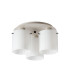 Hudson 41cm Round Ceiling Flush 3 Light Flush Fitting E27 Beige Stone/Gloss White Wide Line Glass-3