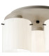 Hudson 41cm Round Ceiling Flush 3 Light Flush Fitting E27 Beige Stone/Gloss White Wide Line Glass-4
