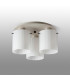 Hudson 41cm Round Ceiling Flush 3 Light Flush Fitting E27 Beige Stone/Gloss White Wide Line Glass-7