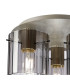 Hudson 41cm Round Ceiling Flush 3 Light Flush Fitting E27 Beige Stone/Smoke Wide Line Glass-5