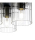 Hudson 41cm Round Ceiling Flush 3 Light Flush Fitting E27 Dark Grey/Clear Wide Line Glass-6