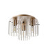 Hudson 41cm Round Ceiling Flush 3 Light Flush Fitting E27 Light Gold/Frosted/Clear Wide Line Glass-4
