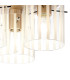 Hudson 41cm Round Ceiling Flush 3 Light Flush Fitting E27 Light Gold/Frosted/Clear Wide Line Glass-6