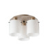Hudson 41cm Round Ceiling Flush 3 Light Flush Fitting E27 Light Gold/Gloss White Wide Line Glass-4