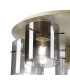 Hudson 56cm Round Ceiling Flush 5 Light Flush Fitting E27 Beige Stone/Smoke Narrow Line Glass-5