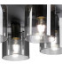 Hudson 56cm Round Ceiling Flush 5 Light Flush Fitting E27 Dark Grey/Smoke Narrow Line Glass-6