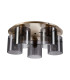 Hudson 56cm Round Ceiling Flush 5 Light Flush Fitting E27 Light Gold/Smoke Narrow Line Glass-4