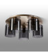 Hudson 56cm Round Ceiling Flush 5 Light Flush Fitting E27 Light Gold/Smoke Narrow Line Glass-7