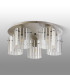 Hudson 56cm Round Ceiling Flush 5 Light Flush Fitting E27 Beige Stone/Frosted/Clear Wide Line Glass-7