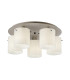 Hudson 56cm Round Ceiling Flush 5 Light Flush Fitting E27 Beige Stone/Gloss White Wide Line Glass-1