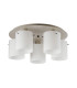 Hudson 56cm Round Ceiling Flush 5 Light Flush Fitting E27 Beige Stone/Gloss White Wide Line Glass-4