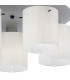 Hudson 56cm Round Ceiling Flush 5 Light Flush Fitting E27 Beige Stone/Gloss White Wide Line Glass-6