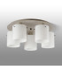 Hudson 56cm Round Ceiling Flush 5 Light Flush Fitting E27 Beige Stone/Gloss White Wide Line Glass-7