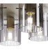Hudson 56cm Round Ceiling Flush 5 Light Flush Fitting E27 Beige Stone/Smoke Wide Line Glass-6
