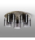 Hudson 56cm Round Ceiling Flush 5 Light Flush Fitting E27 Beige Stone/Smoke Wide Line Glass-7