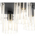 Hudson 56cm Round Ceiling Flush 5 Light Flush Fitting E27 Dark Grey/Frosted/Clear Wide Line Glass-6