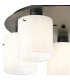 Hudson 56cm Round Ceiling Flush 5 Light Flush Fitting E27 Dark Grey/Gloss White Wide Line Glass-6