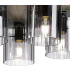Hudson 56cm Round Ceiling Flush 5 Light Flush Fitting E27 Dark Grey/Smoke Wide Line Glass-6