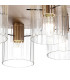 Hudson 56cm Round Ceiling Flush 5 Light Flush Fitting E27 Light Gold/Clear Wide Line Glass-6