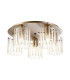 Hudson 56cm Round Ceiling Flush 5 Light Flush Fitting E27 Light Gold/Frosted/Clear Wide Line Glass-1