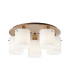 Hudson 56cm Round Ceiling Flush 5 Light Flush Fitting E27 Light Gold/Gloss White Wide Line Glass-1