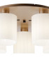 Hudson 56cm Round Ceiling Flush 5 Light Flush Fitting E27 Light Gold/Gloss White Wide Line Glass-5