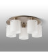 Hudson 56cm Round Ceiling Flush 5 Light Flush Fitting E27 Light Gold/Gloss White Wide Line Glass-7