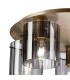 Hudson 56cm Round Ceiling Flush 5 Light Flush Fitting E27 Light Gold/Smoke Wide Line Glass-5
