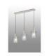 Hudson Linear Pendant 3 Light Adjustable E27 Beige Stone/Clear Narrow Line Glass-3