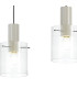 Hudson Linear Pendant 3 Light Adjustable E27 Beige Stone/Clear Narrow Line Glass-8