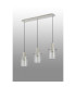 Hudson Linear Pendant 3 Light Adjustable E27 Beige Stone/Clear Narrow Line Glass-9