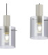 Hudson Linear Pendant 3 Light Adjustable E27 Beige Stone/Smoke Narrow Line Glass-8
