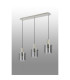 Hudson Linear Pendant 3 Light Adjustable E27 Beige Stone/Smoke Narrow Line Glass-9