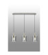 Hudson Linear Pendant 3 Light Adjustable E27 Beige Stone/Smoke Narrow Line Glass-10