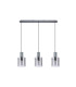 Hudson Linear Pendant 3 Light Adjustable E27 Dark Grey/Smoke Narrow Line Glass-6