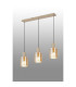 Hudson Linear Pendant 3 Light Adjustable E27 Light Gold/Amber Narrow Line Glass-3