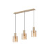 Hudson Linear Pendant 3 Light Adjustable E27 Light Gold/Amber Narrow Line Glass-4