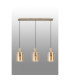 Hudson Linear Pendant 3 Light Adjustable E27 Light Gold/Amber Narrow Line Glass-11
