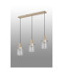Hudson Linear Pendant 3 Light Adjustable E27 Light Gold/Clear Narrow Line Glass-9