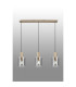 Hudson Linear Pendant 3 Light Adjustable E27 Light Gold/Smoke Narrow Line Glass-10